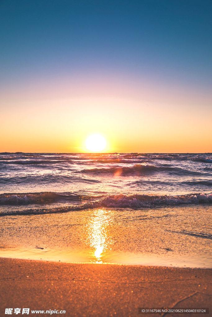 夕阳海景