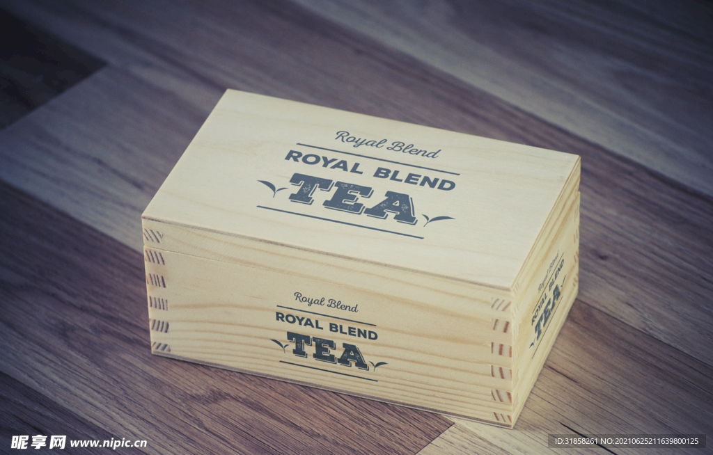 木盒子茶叶包装样机展示素材