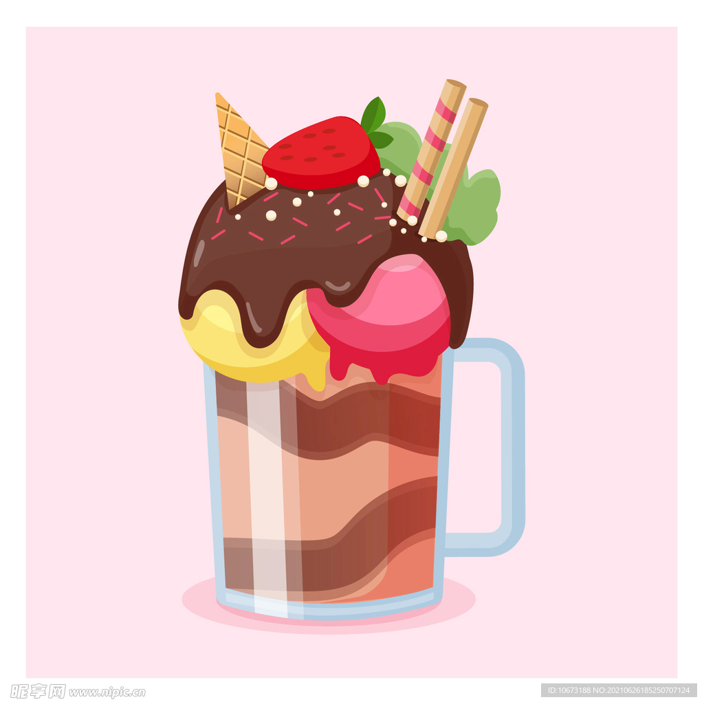 多彩甜点杯