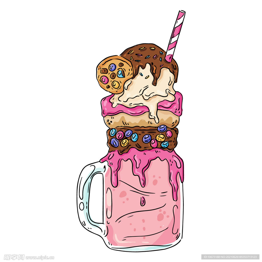 多彩甜点杯