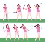 高尔夫女子动作