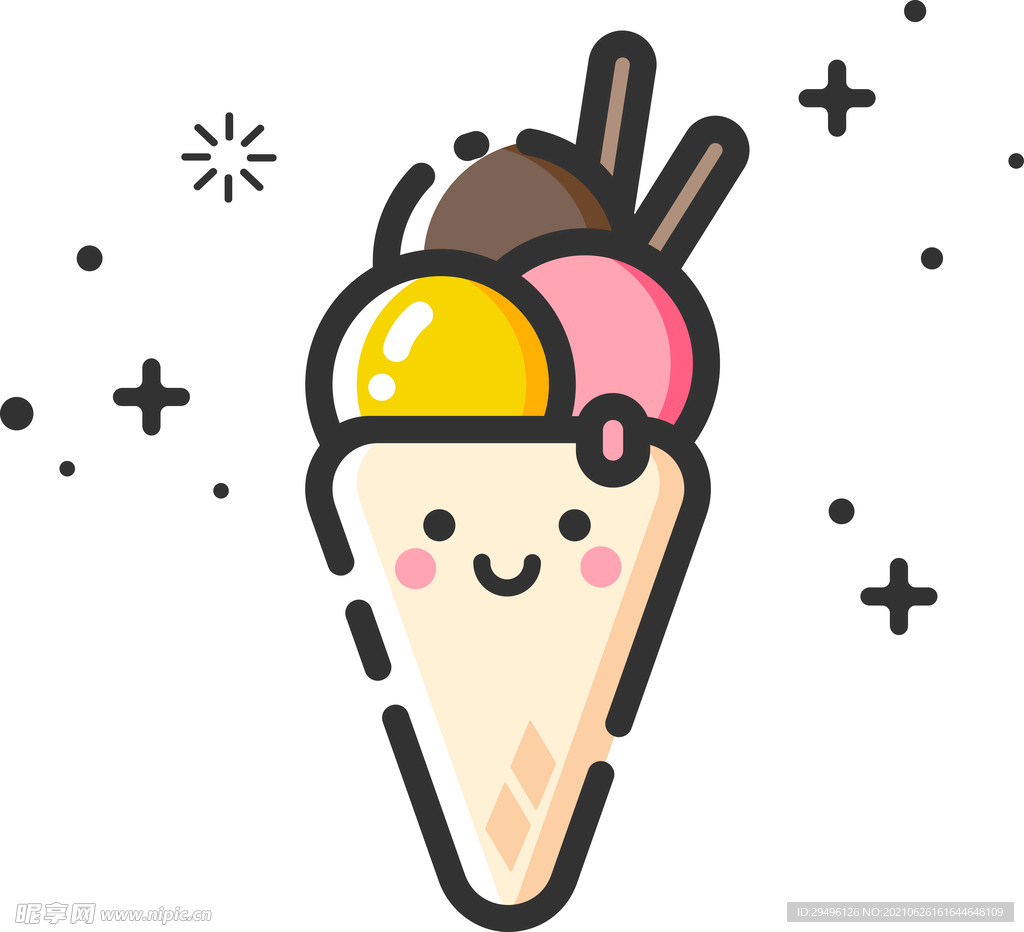 创意卡通冰淇淋