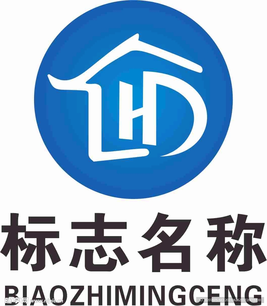 ZH 字母 房产 logo  