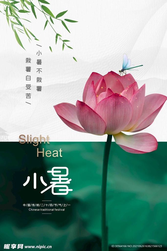 小暑节气传统活动宣传海报素材