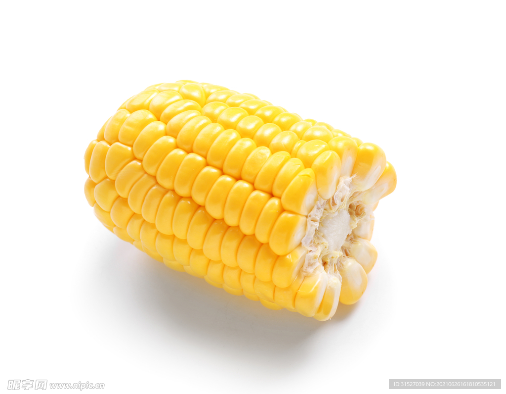 掰开的玉米摄影图 