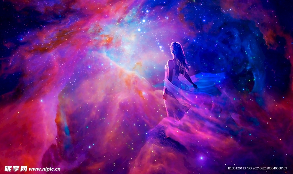 空间 女子 幻想 