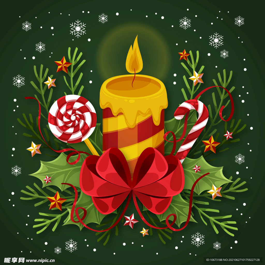 圣诞节蜡烛