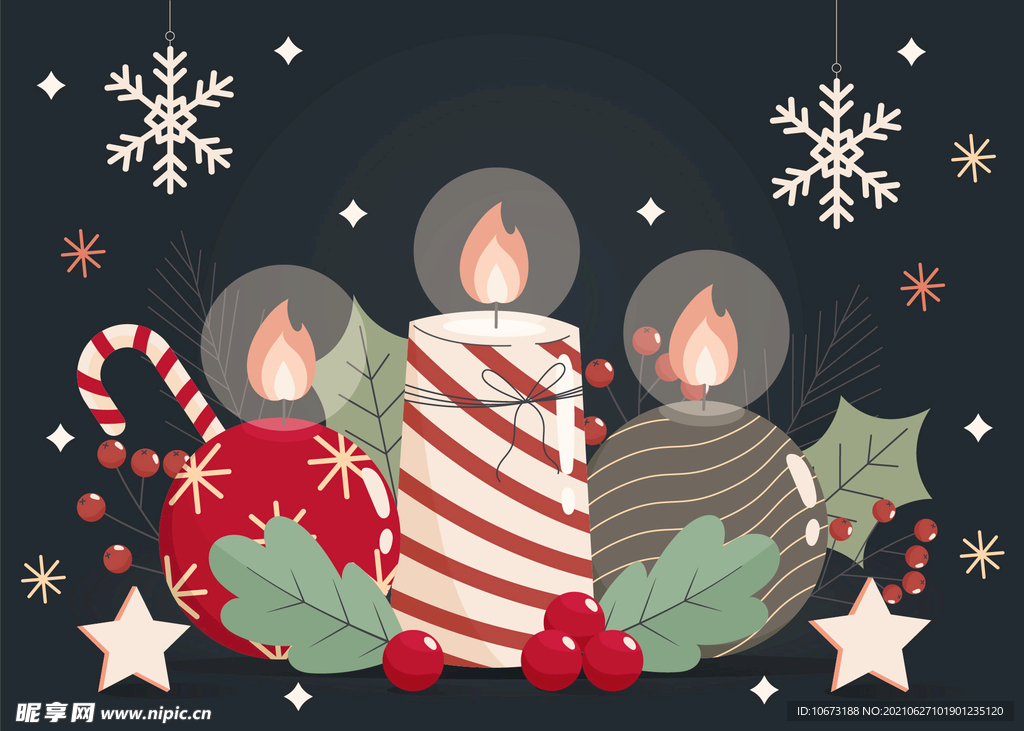 圣诞节蜡烛背景
