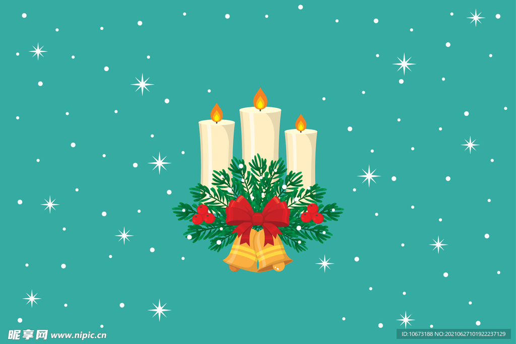 圣诞节蜡烛背景
