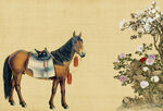 古典 工笔 马 背景图片