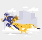 闪电侠快递员和猎豹