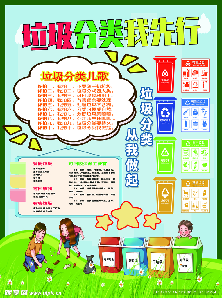 垃圾分类 彩页
