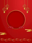 中国红色春节背景