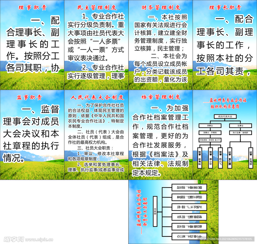 农业种养制度牌