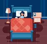 夜晚睡眠女子