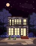 夜晚私人住宅