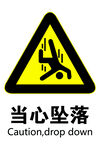 当心坠落安全标志牌