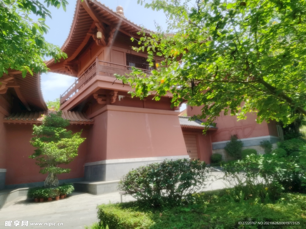 福源寺 红色寺庙建筑
