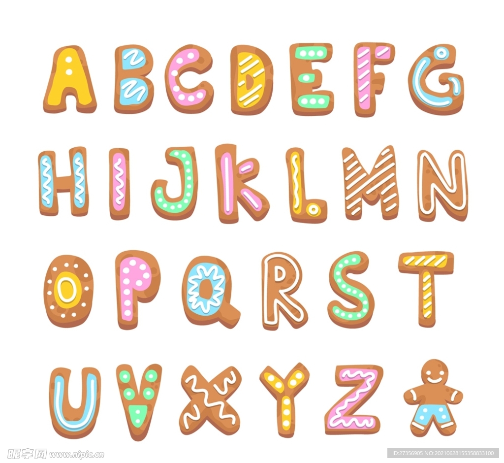 创意饼干字母