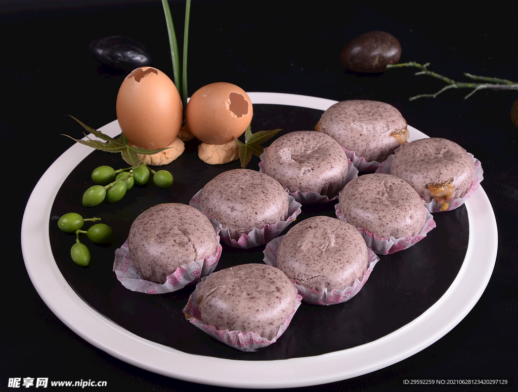 中西式 糕点 小吃 烹饪 美食网: Sweet Purple Potato Mung Bean Paste Kueh 甜紫薯豆沙粿