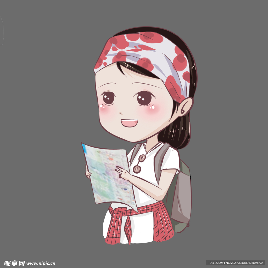  背包女孩