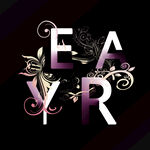 炫彩花纹剪纸文字