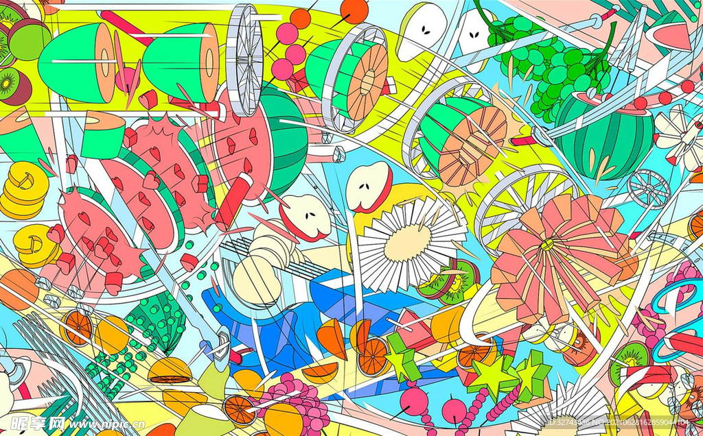 水果漫画加工