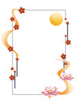 花朵月亮边框