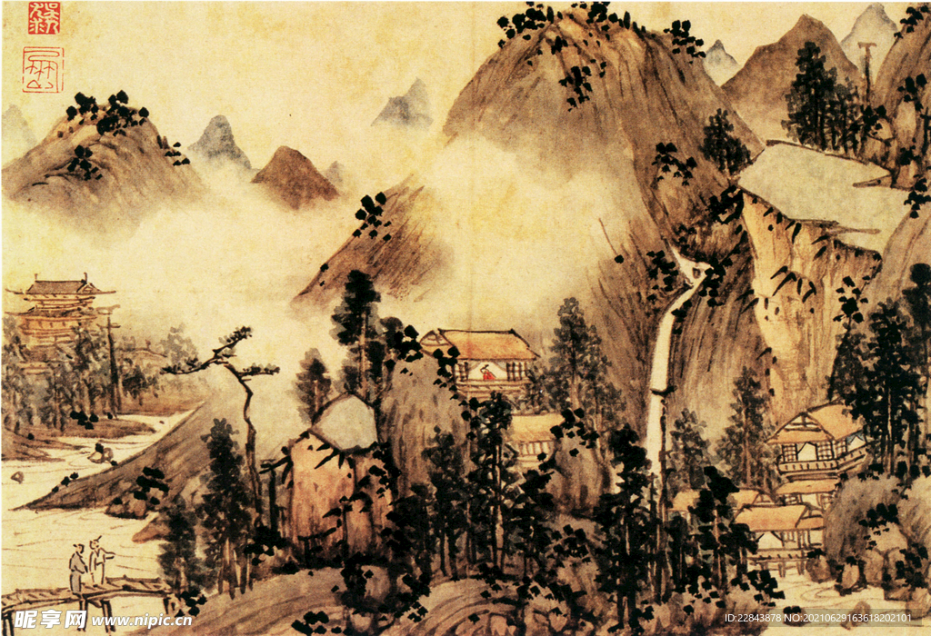 名家字画 古典字画  水墨画 