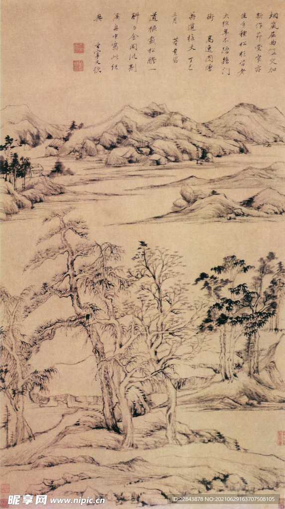 名家字画 古典字画  水墨画 