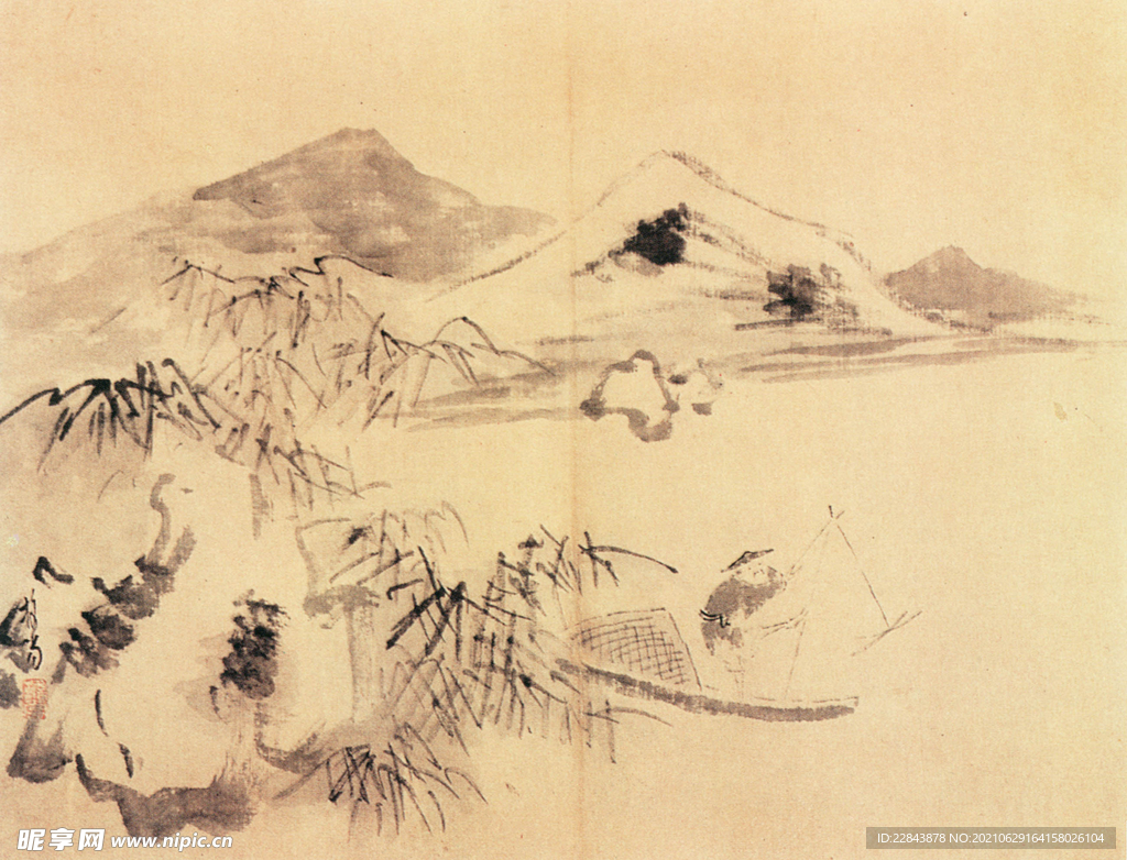 名家字画 古典字画 山水画  