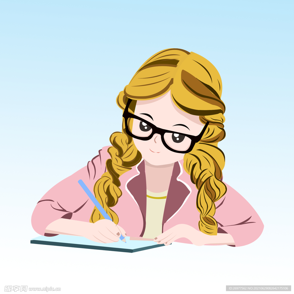  画画女孩