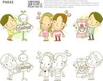 创意卡通情侣