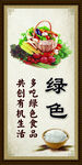 餐厅绿色展板