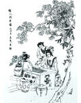 佳人闲弈图