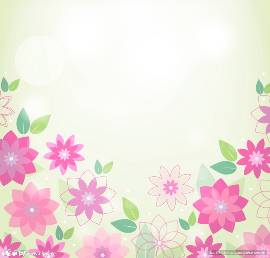 春季粉色花朵背景
