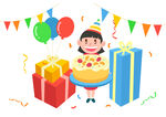 生日彩旗 
