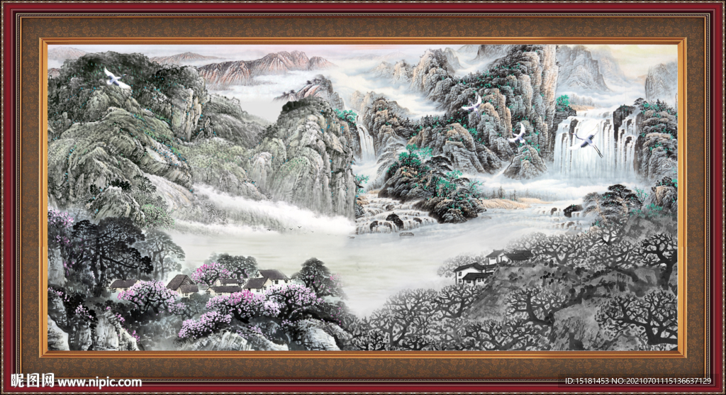 办公室山水画 