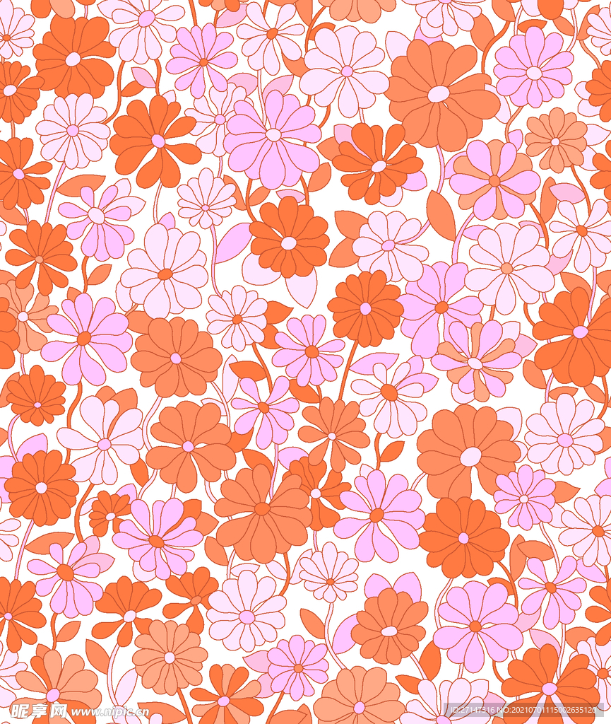 线条花