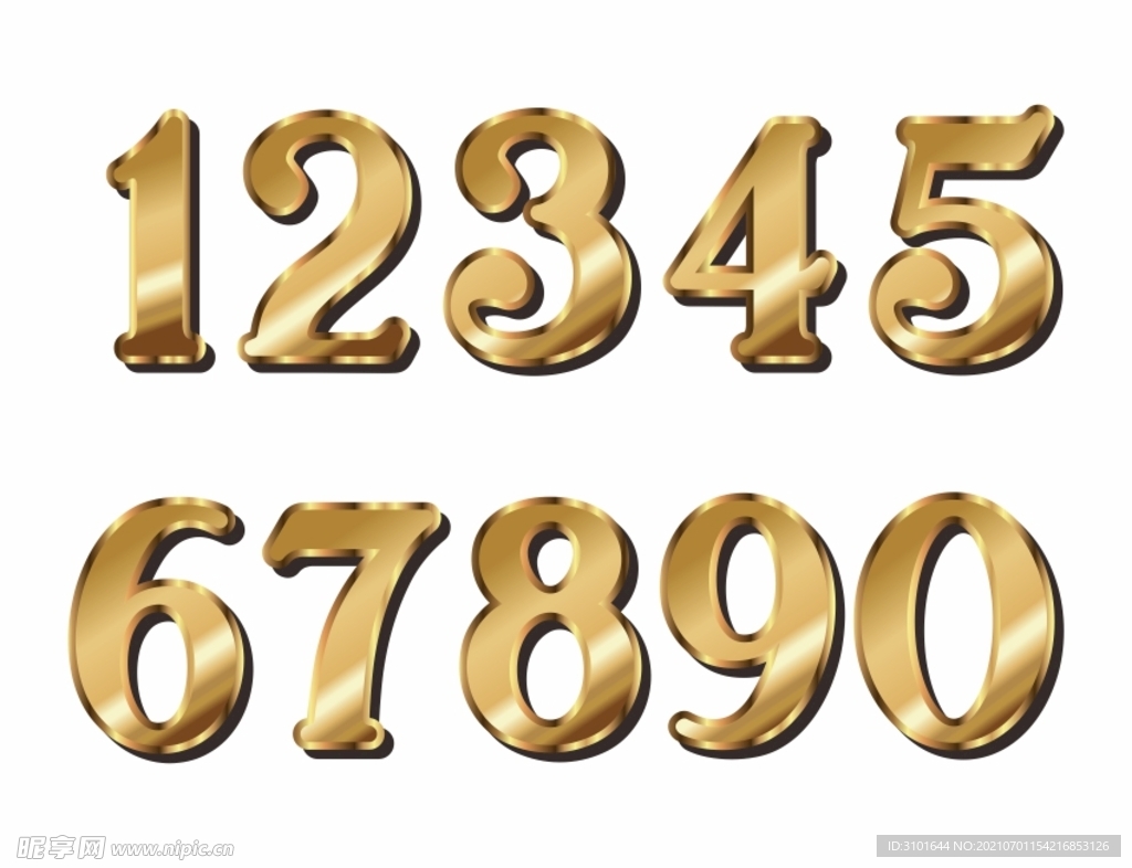 金色数字