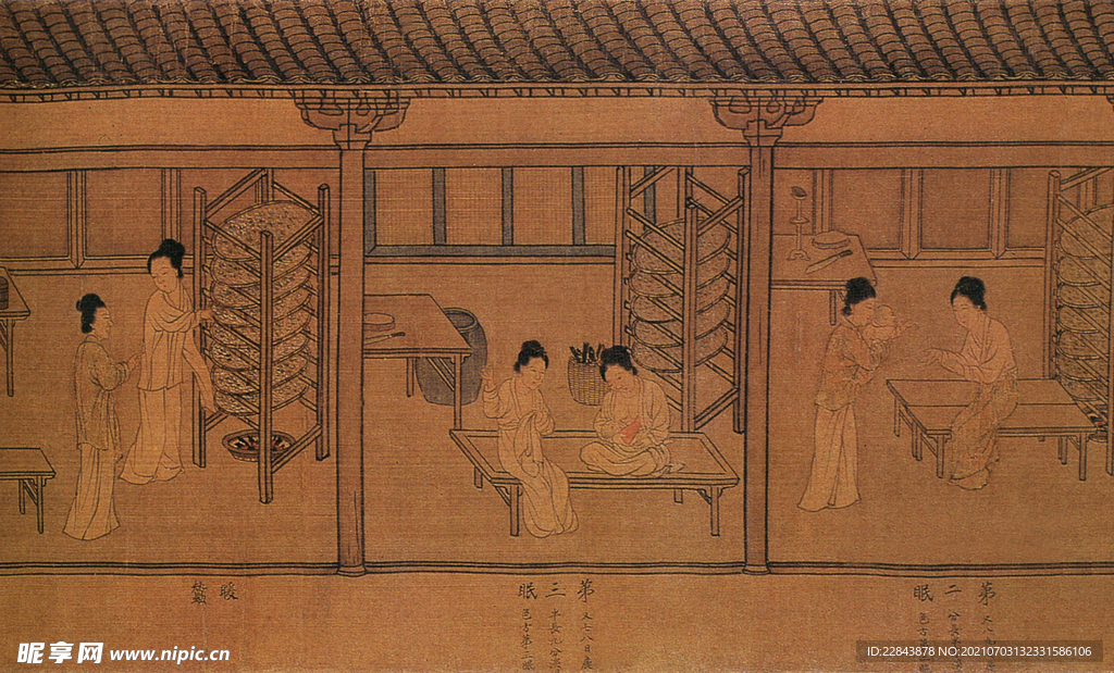 唐代彩绘  