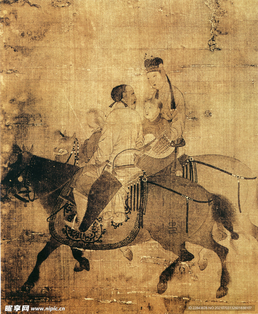 唐代彩绘 