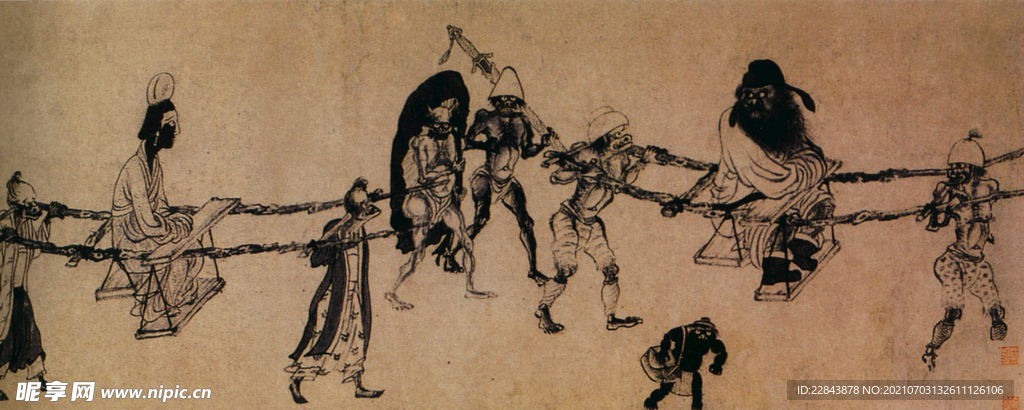 唐代彩绘 