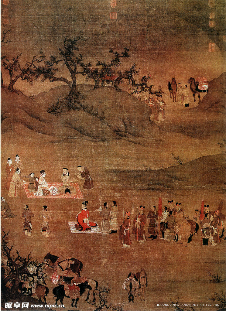 唐代彩绘  