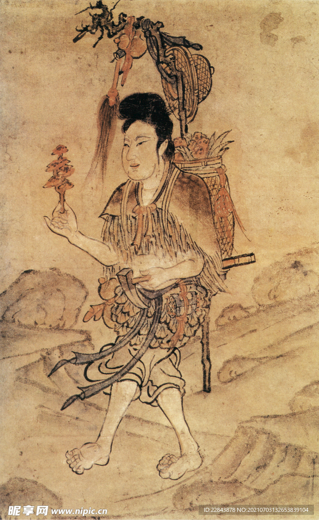 唐代彩绘 