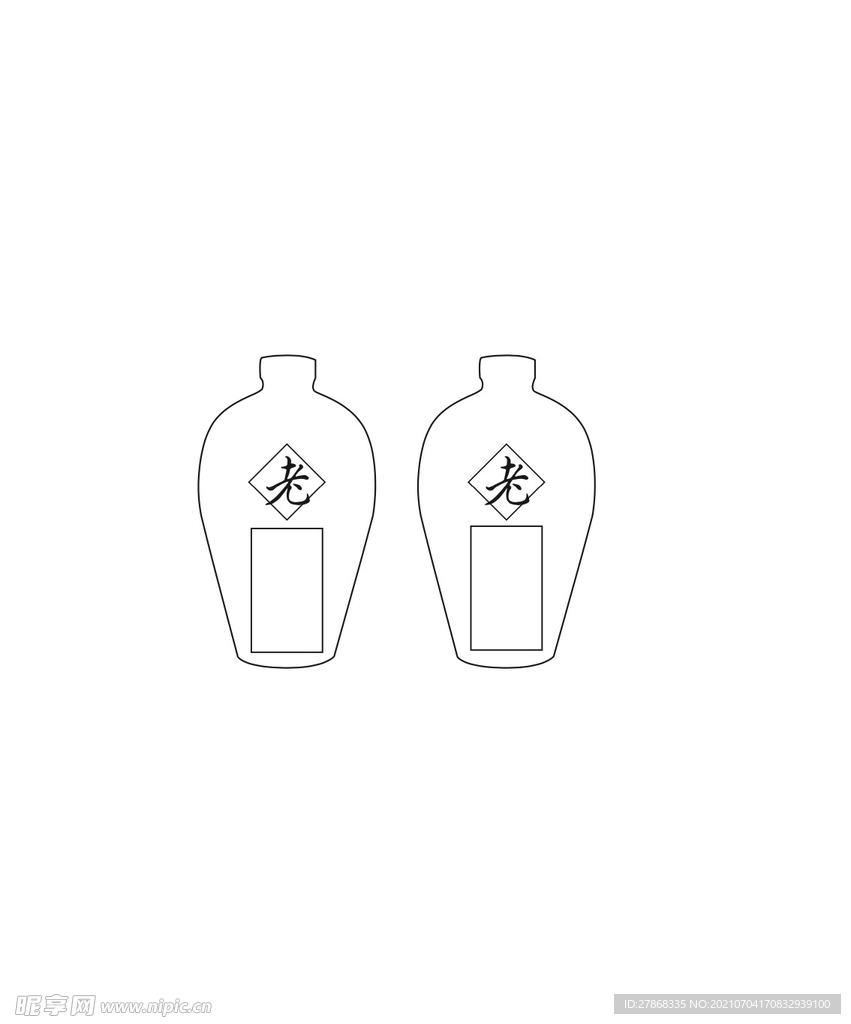 手绘线描矢量图像