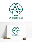 创意字母A美妆美颜行业logo