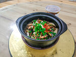 客家菜肴咸鱼茄子煲