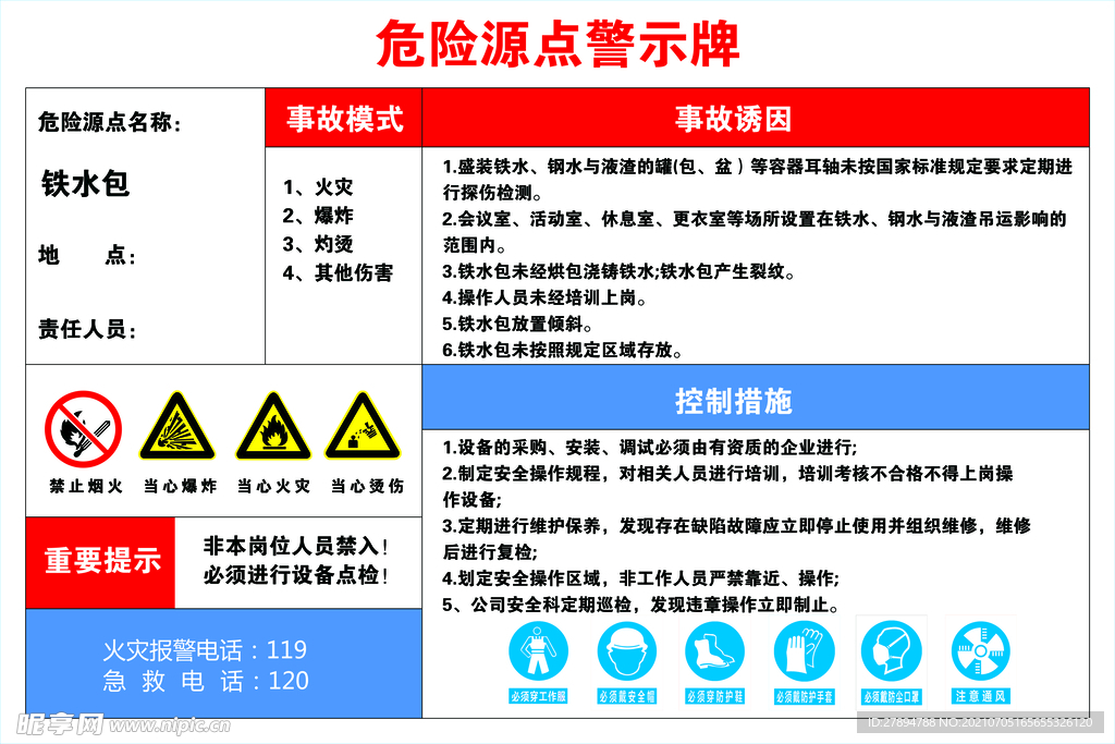 危险源点警示牌