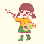 画画的女孩